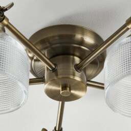 Amesbury Industrial 5 Light Adjustable Semi Flush Ceiling Light - thumbnail 4