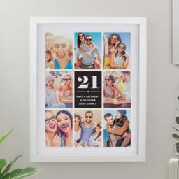 Personalised Big Number Multi Photo Poster Frame - thumbnail 1
