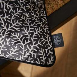 Ditsy Coral Monochrome Cushion - thumbnail 2