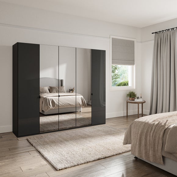 Wiemann Kahla 5 Door Mirrored Wardrobe - image 1