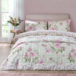 Catherine Lansfield Avebury Floral Bedspread - thumbnail 3