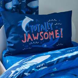 Catherine Lansfield Jawsome Shark Polycotton Duvet Cover & Pillowcase Set - thumbnail 2