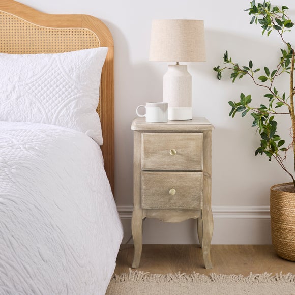 Giselle 2 Drawer Bedside Table, Mango Wood - image 1