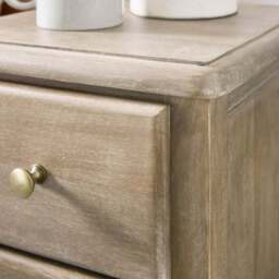 Giselle 2 Drawer Bedside Table, Mango Wood - thumbnail 4