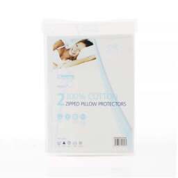 Pack of 2 Freshnights Cotton Zipped Pillow Protectors - thumbnail 3