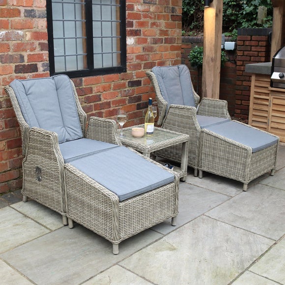 Wentworth 5 Piece Deluxe Reclining Outdoor Chair Set - image 1
