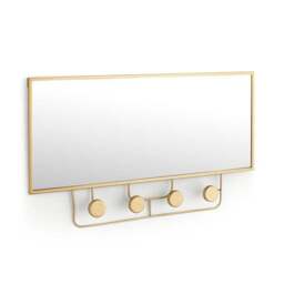 Decorative Rectangle Wall Mirror With Hooks - thumbnail 2
