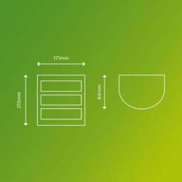 Philips Python Integrated LED Outdoor Wall Light, Warm White - thumbnail 3