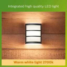 Philips Python Integrated LED Outdoor Wall Light, Warm White - thumbnail 5