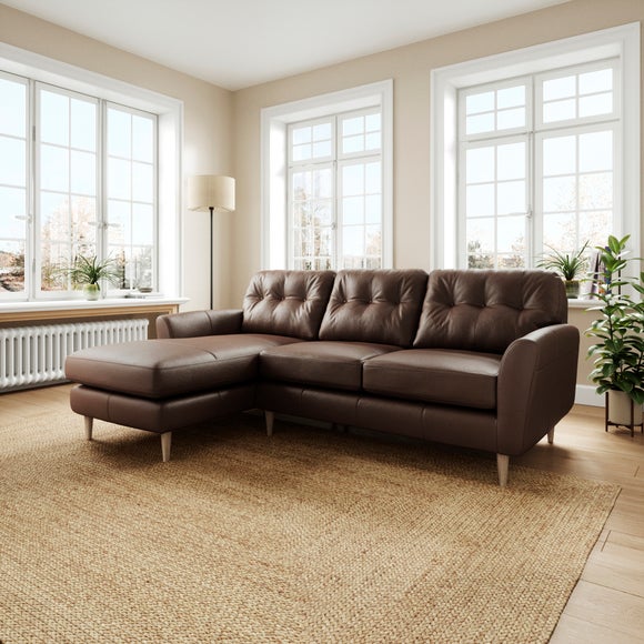 Sven Classic Leather Large Corner Chaise Sofa - image 1