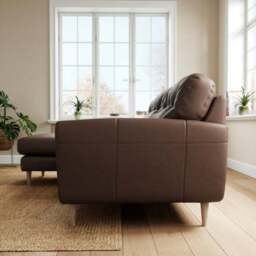 Sven Classic Leather Large Corner Chaise Sofa - thumbnail 2