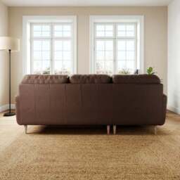 Sven Classic Leather Large Corner Chaise Sofa - thumbnail 3