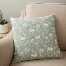 Timeless Floral Cotton Square Cushion Cover