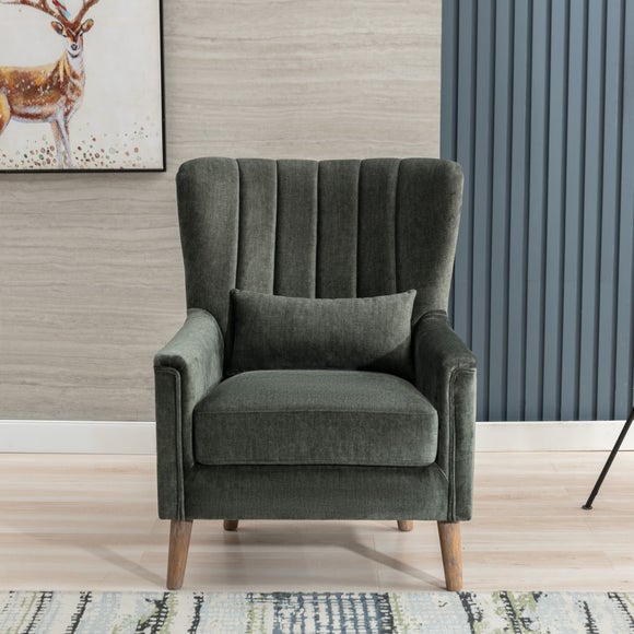 Image Furnishings Charlotte Velvet Wingback Occasional Armchair - image 1