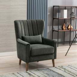 Image Furnishings Charlotte Velvet Wingback Occasional Armchair - thumbnail 2