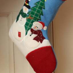 Textured Snowmen Christmas Stocking - thumbnail 3