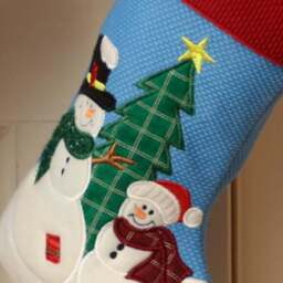 Textured Snowmen Christmas Stocking - thumbnail 4