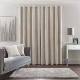 Chenille Ogee Eyelet Curtains - thumbnail 4