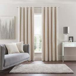 Chenille Ogee Eyelet Curtains - thumbnail 2