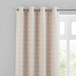Chenille Ogee Eyelet Curtains - thumbnail 1