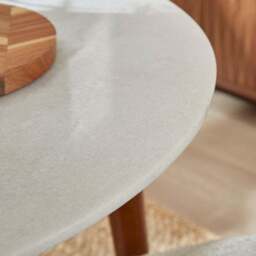 Thea Round Marble 4 Seater Dining Table - thumbnail 2