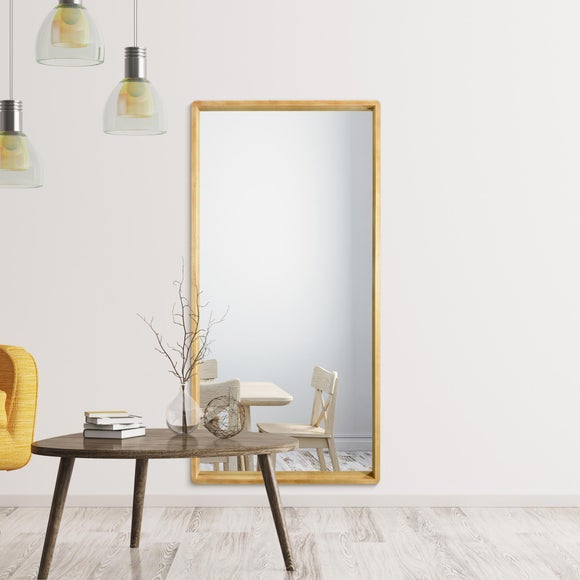 Naturalis Solid Oak Rectangle Full Length Wall Mirror - image 1
