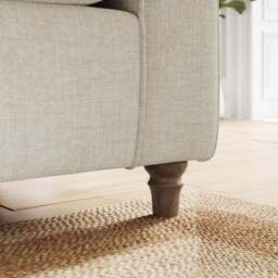 Flori Tonal Plush Chenille 2 Seater Sofa - thumbnail 4