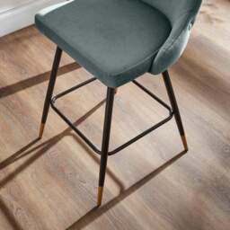 Ariana Bar Stool, Velvet - thumbnail 2