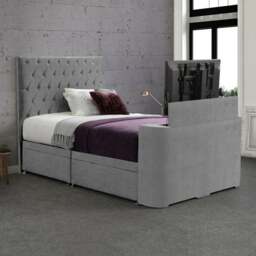 Sweet Dreams Gaia Studded Side Lift Ottoman TV Bed - thumbnail 1