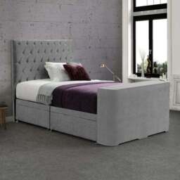 Sweet Dreams Gaia Studded Side Lift Ottoman TV Bed - thumbnail 2