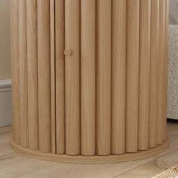 Lucin Travertine Effect Bedside Table - thumbnail 5