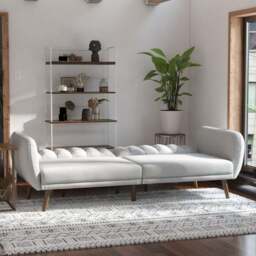 Brittany Linen Light Grey Double Sofa Bed - thumbnail 2