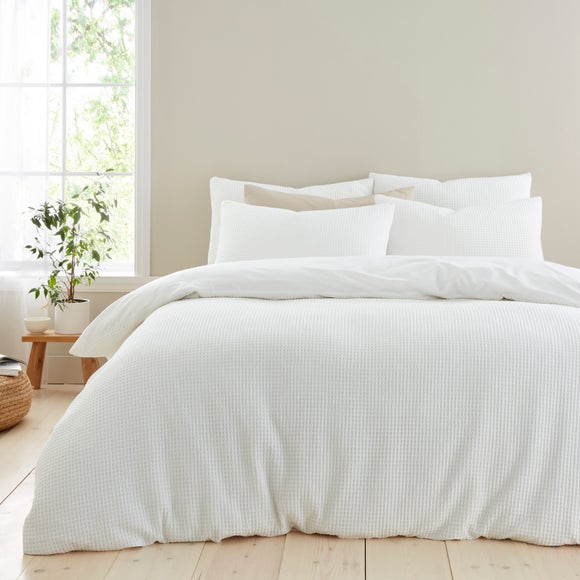 Ashton Waffle 100% Cotton Duvet Cover & Pillowcase Set - image 1