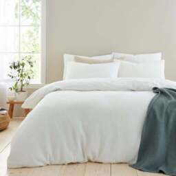 Ashton Waffle 100% Cotton Duvet Cover & Pillowcase Set - thumbnail 5