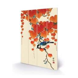 The Art Group Bird and Red Ivy Wooden Wall Art - thumbnail 2