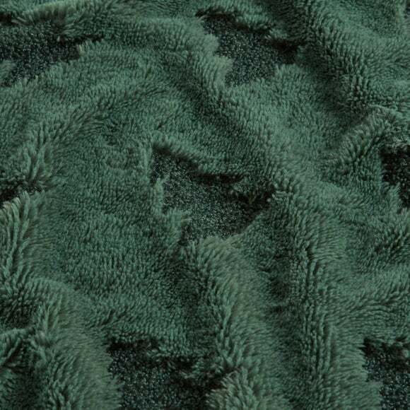 Christmas Tree Faux Fur Green Throw Blanket by Dunelm
