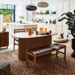 Amari 6 Seater Oval Dining Table, Ash Brown - thumbnail 6