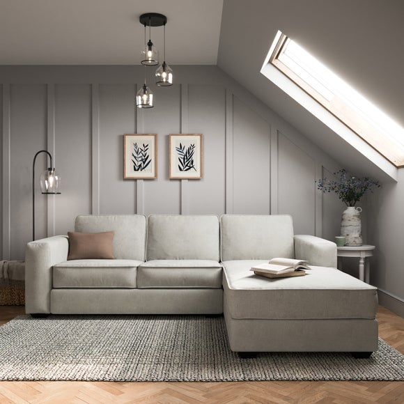 Claude Tonal Chenille Corner Chaise Sofa - image 1