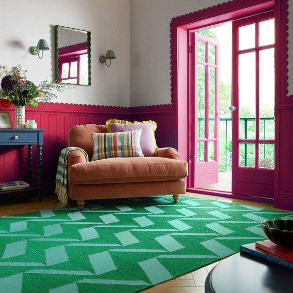 Sophie Robinson Zig Zag Wool Rug - image 1