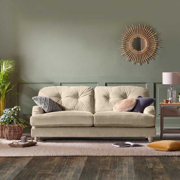 Martha Vintage Velvet 3 Seater Sofa - image 1
