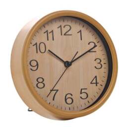 Hometime Wood Effect Round Desk Clock - thumbnail 2