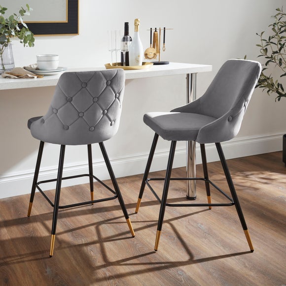Ariana Bar Stool, Velvet - image 1
