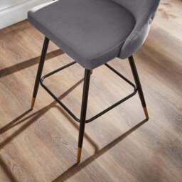 Ariana Bar Stool, Velvet - thumbnail 2