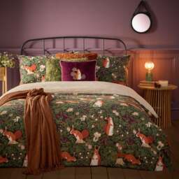 Furn Pineberry Forest Reversible Duvet Cover and Pillowcase Set - thumbnail 1