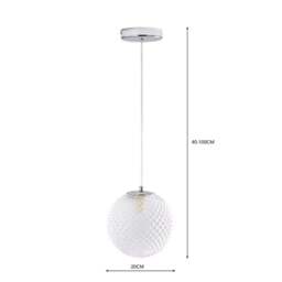 Vaughn Globe Glass Pendant Light - thumbnail 5