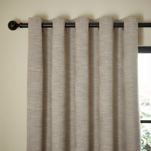 Two Tone Chenille Eyelet Curtains - image 1
