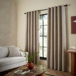 Two Tone Chenille Eyelet Curtains - thumbnail 2