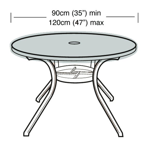 4-6 Seater Round Garden Table Top Super Tough Cover - image 1