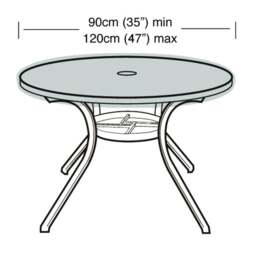 4-6 Seater Round Garden Table Top Super Tough Cover - thumbnail 1
