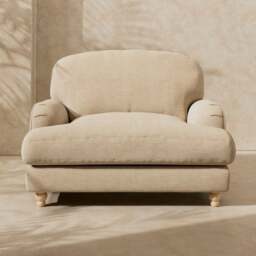 Arthur Linen Chenille Snuggle Chair
